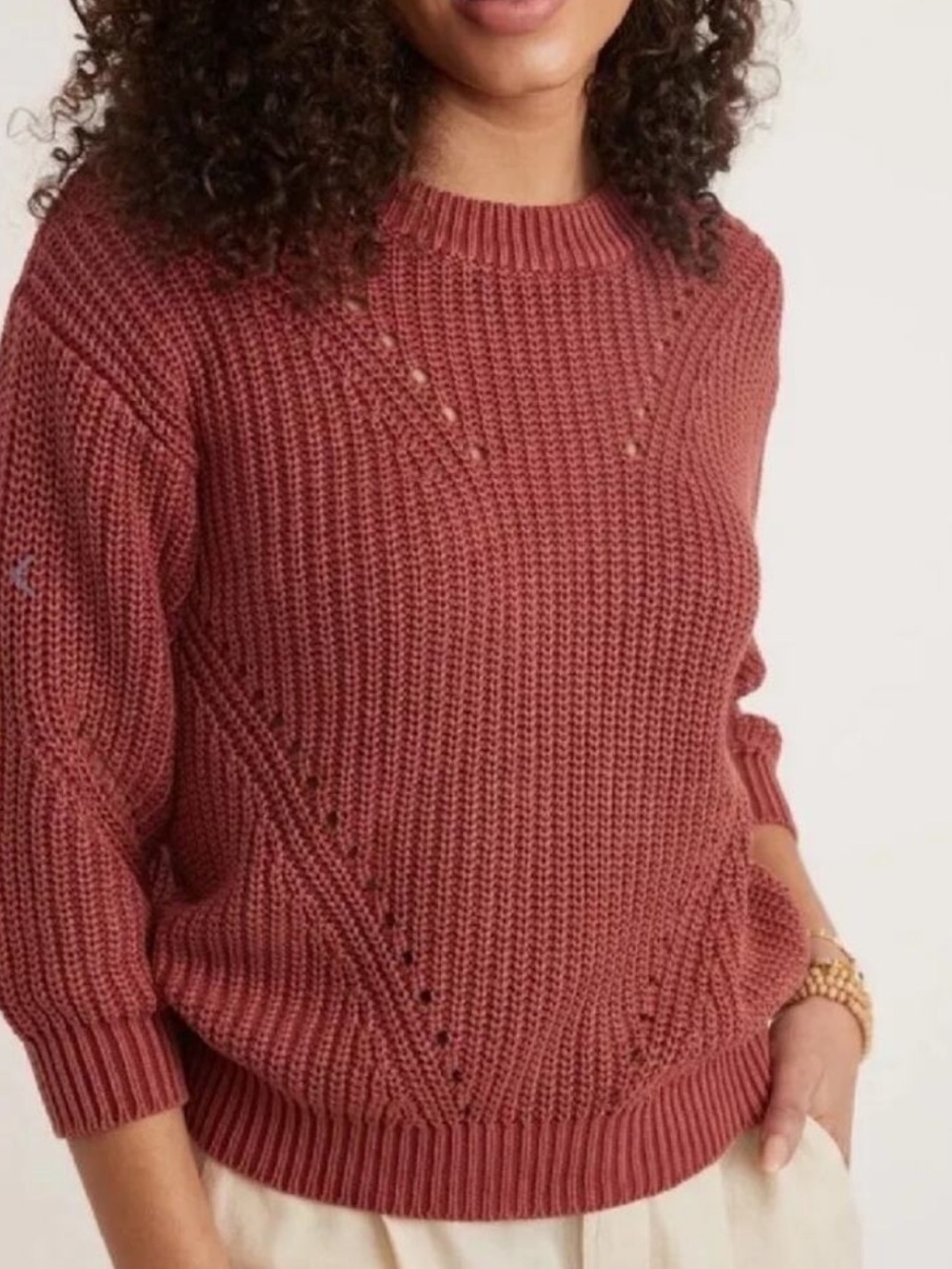 MARINE LAYER! Women's Chunky Knit Sweater in Dusty Rose! M